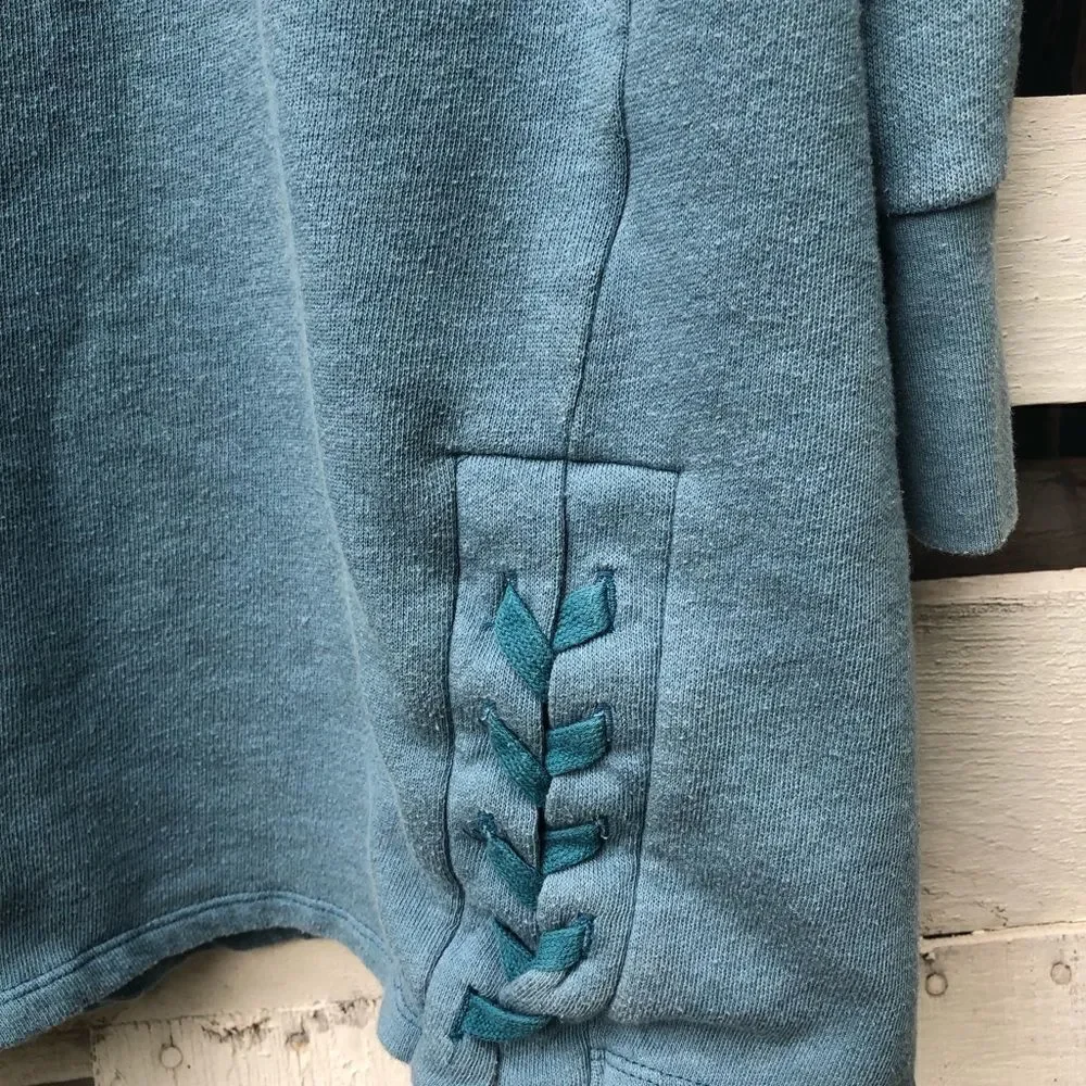 Pretty Blue Sweatshirt Dress - Picture 2 of 6